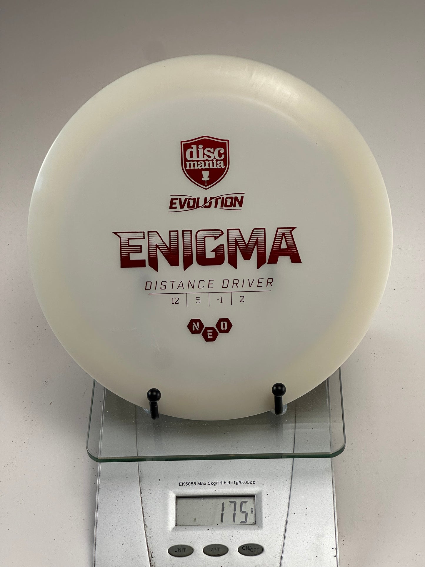 Discmania Neo Enigma Distance Driver (White, Red Stamp)