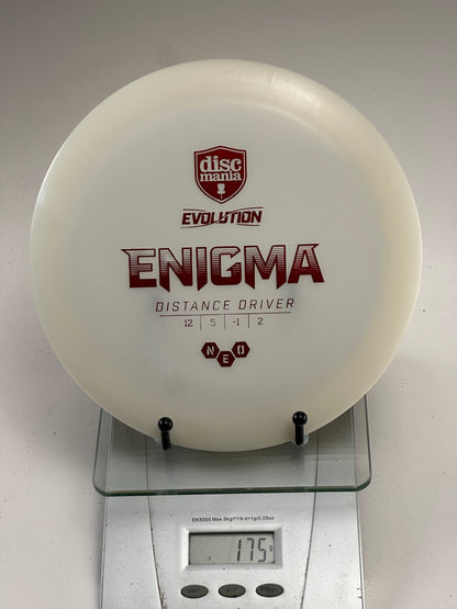 Discmania Neo Enigma Distance Driver (White, Red Stamp)