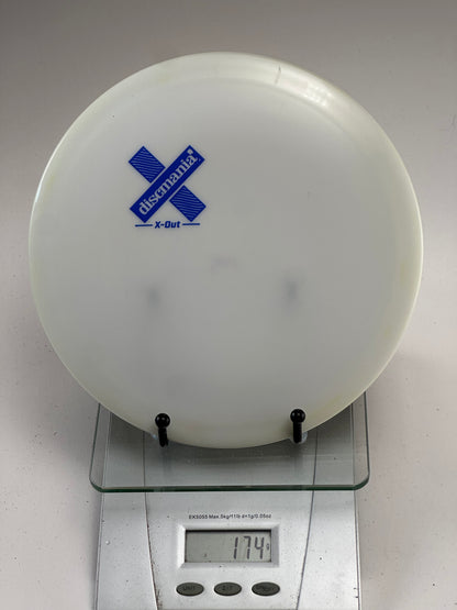 Discmania FD C-Line X-Out (White, Blue X-Out Stamp) 174g
