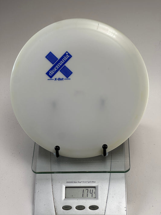 Discmania FD C-Line X-Out (White, Blue X-Out Stamp) 174g