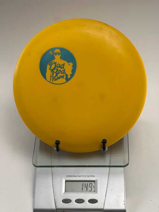 Discmania FD D-Line Yellow Fairway Driver (149g) Custom Dad Bod Fishing Stamp