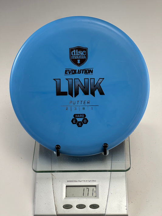 Discmania Link Exo Hard Putter - Blue with Black Stamp
