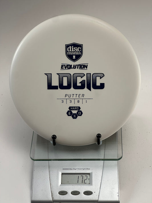 Discmania Logic Putter | Hard Exo | White w/ Navy Stamp