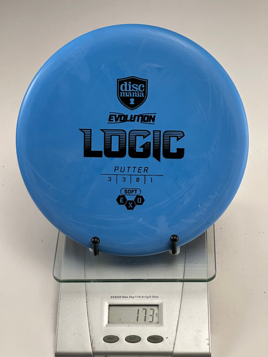 Discmania Logic Exo Soft Putter (Blue, 173g) – Evolution Stamp
