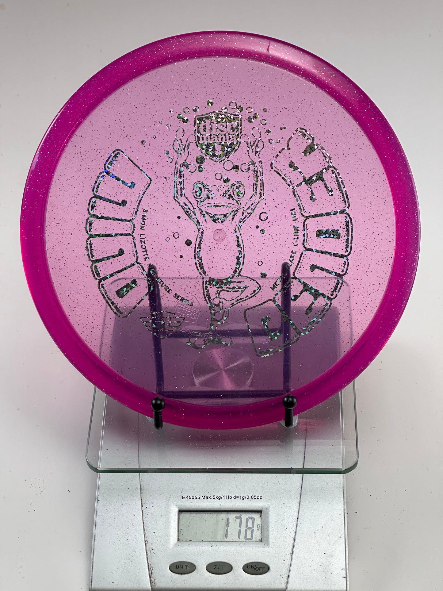 Discmania MD1 C-Line Metal Flake Midrange (Pink) | Frog Stamp