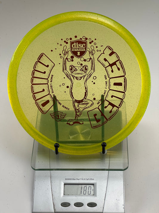 Discmania MD1 C-Line Metal Flake Midrange – Yellow “Juicy Geuz” Frog Stamp