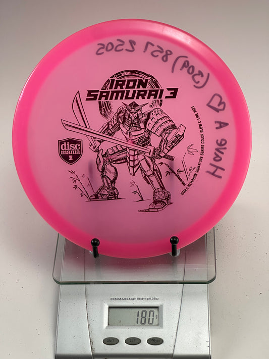 Discmania C-Line MD3 Iron Samurai 3 Midrange - Translucent Pink