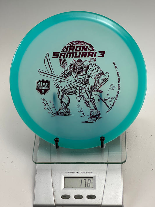 Discmania C-Line MD3 Iron Samurai 3 Midrange – Translucent Aqua