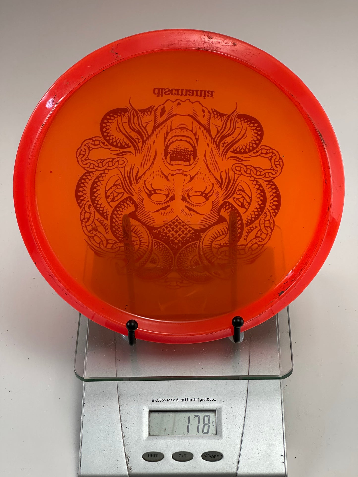 Discmania C-Line MD3 Midrange (Medusa Stamp) Orange w/ Red Rim 178g