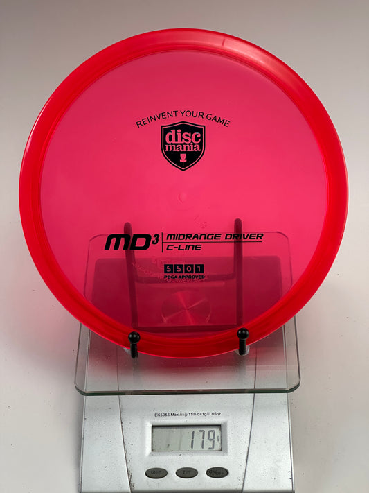 Discmania MD3 C-Line Midrange – Transparent Red Shield Stamp (179g)