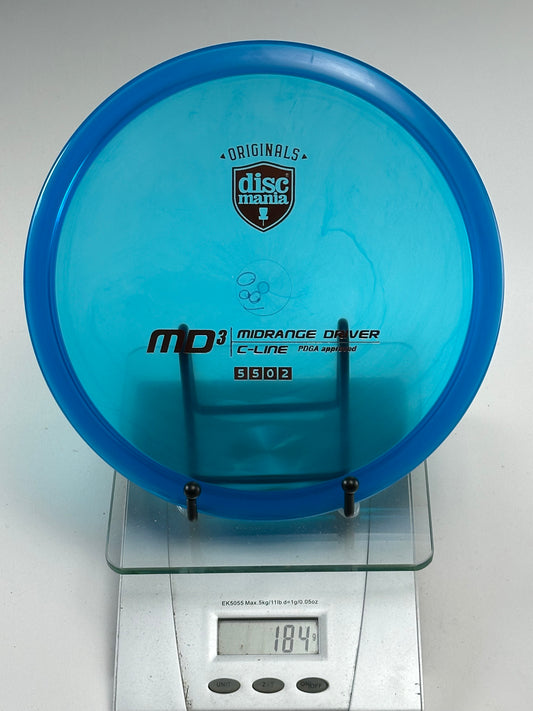 Discmania C-Line MD3 Midrange – Translucent Blue Originals Shield, 184g