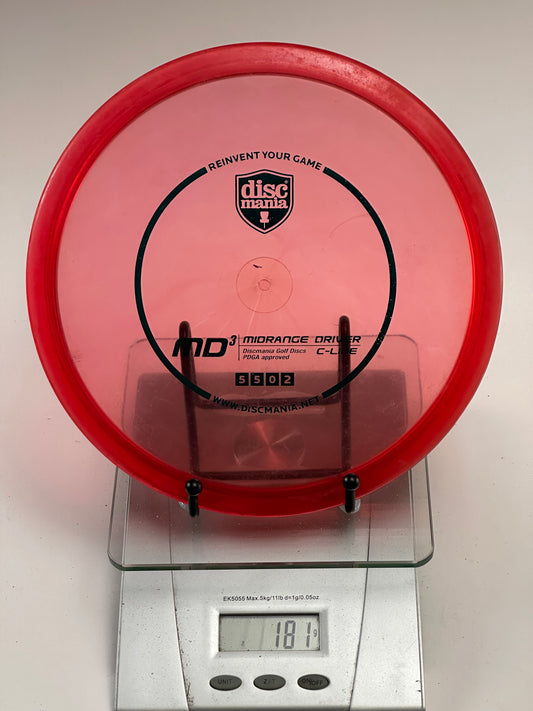 Discmania C-Line MD3 Midrange (Shield Stamp) 181g - Transparent Red