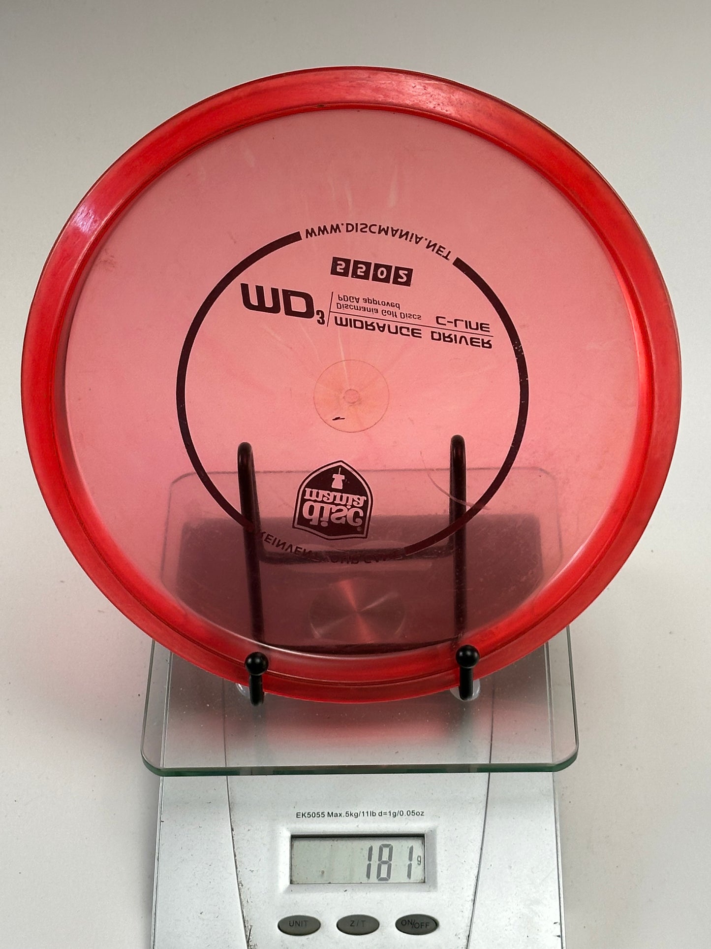 Discmania C-Line MD3 Midrange (Shield Stamp) 181g - Transparent Red