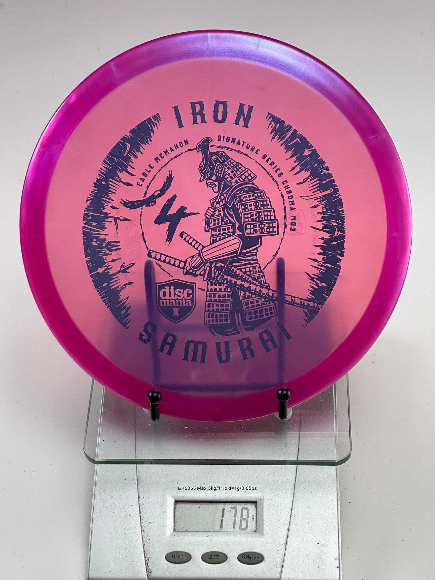 Discmania MD3 Iron Samurai 4 (Chroma) Eagle McMahon Signature - Pink Clear 178g