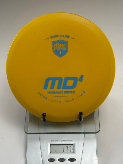 Discmania MD4 Stiff P-Line Midrange - Yellow/Blue Stamp (Used)