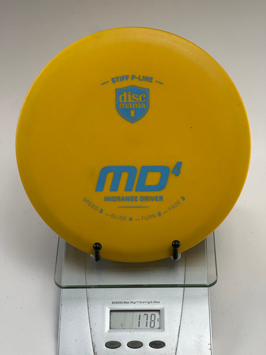 Discmania MD4 Stiff P-Line Midrange, Yellow/Blue Stamp (178g)