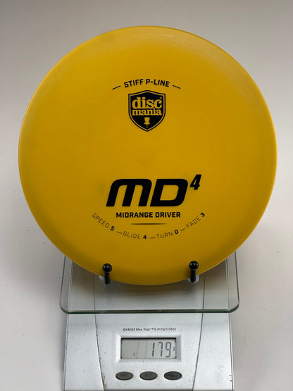 Discmania MD4 Stiff P-Line Midrange – Yellow (179g)