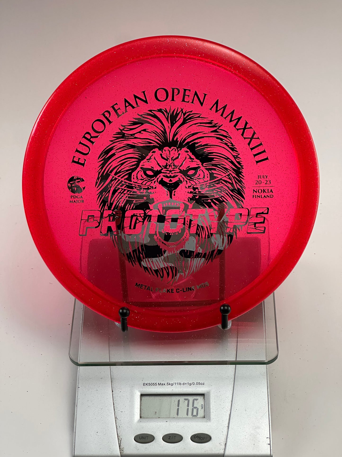 Discmania MD5 Metal Flake C-Line European Open 2023 Prototype (176g) Red