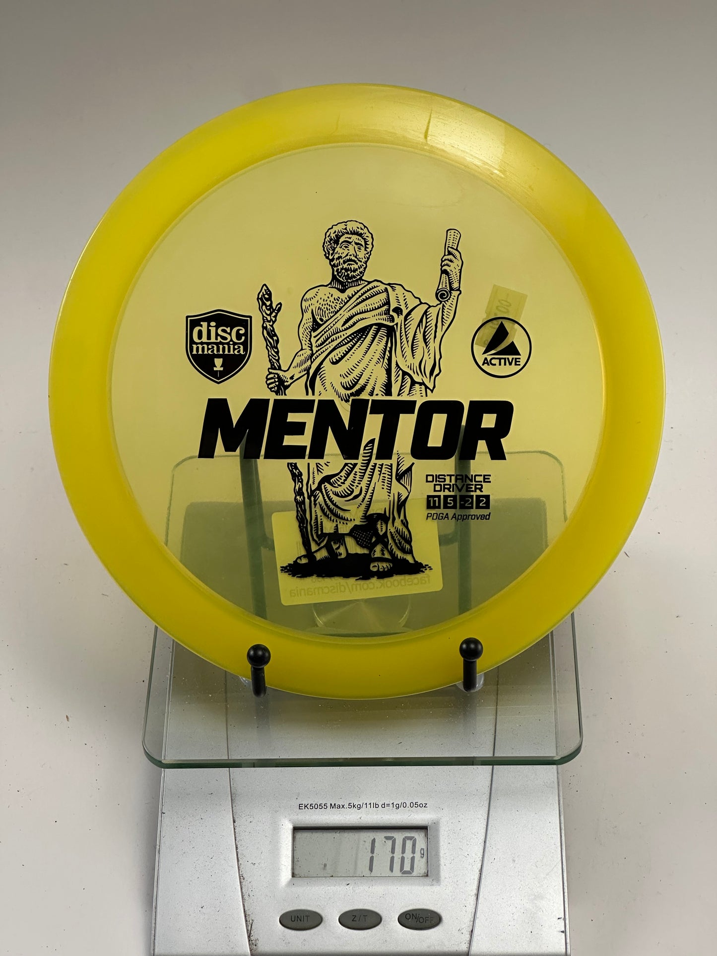 Discmania Mentor Active Premium Distance Driver – Yellow (170g)