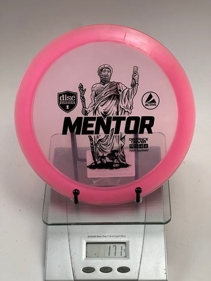 Discmania Mentor Active Premium Distance Driver - Transparent Pink - 177g