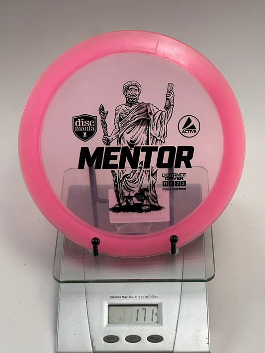 Discmania Mentor Active Premium Distance Driver - Transparent Pink - 177g