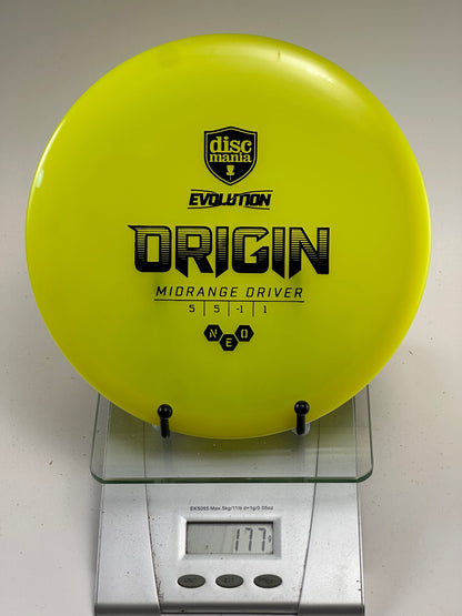 Discmania Origin Neo Midrange – Yellow (Evolution Series)