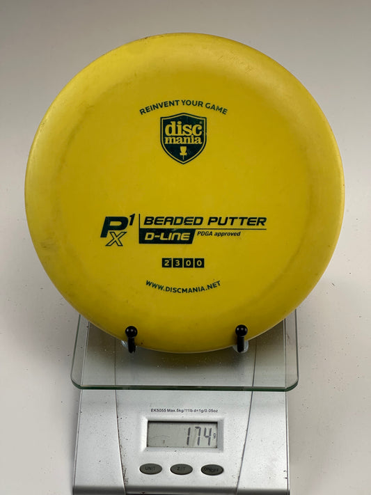Discmania D-Line P1x Beaded Putter | Yellow | 174g