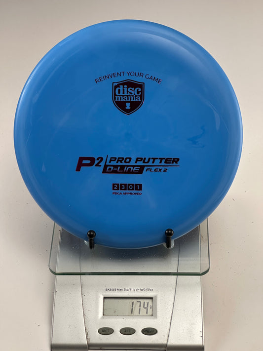 Discmania P2 Pro Putter – D-Line Flex 2 – Blue – 174g