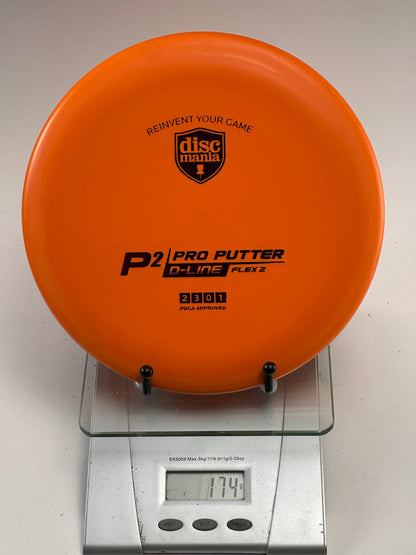 Discmania P2 Pro Putter – D-Line Flex 2 – Orange – 174g