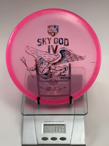 Discmania Sky God IV P2 Simon Lizotte Signature C-Line Putter, Transparent Pink