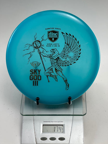 Discmania Sky God III P2 Glow C-Line (Simon Lizotte) – Blue