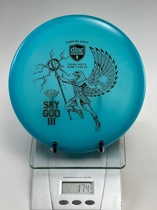 Discmania Sky God III P2 Glow C-Line (Simon Lizotte) – Blue
