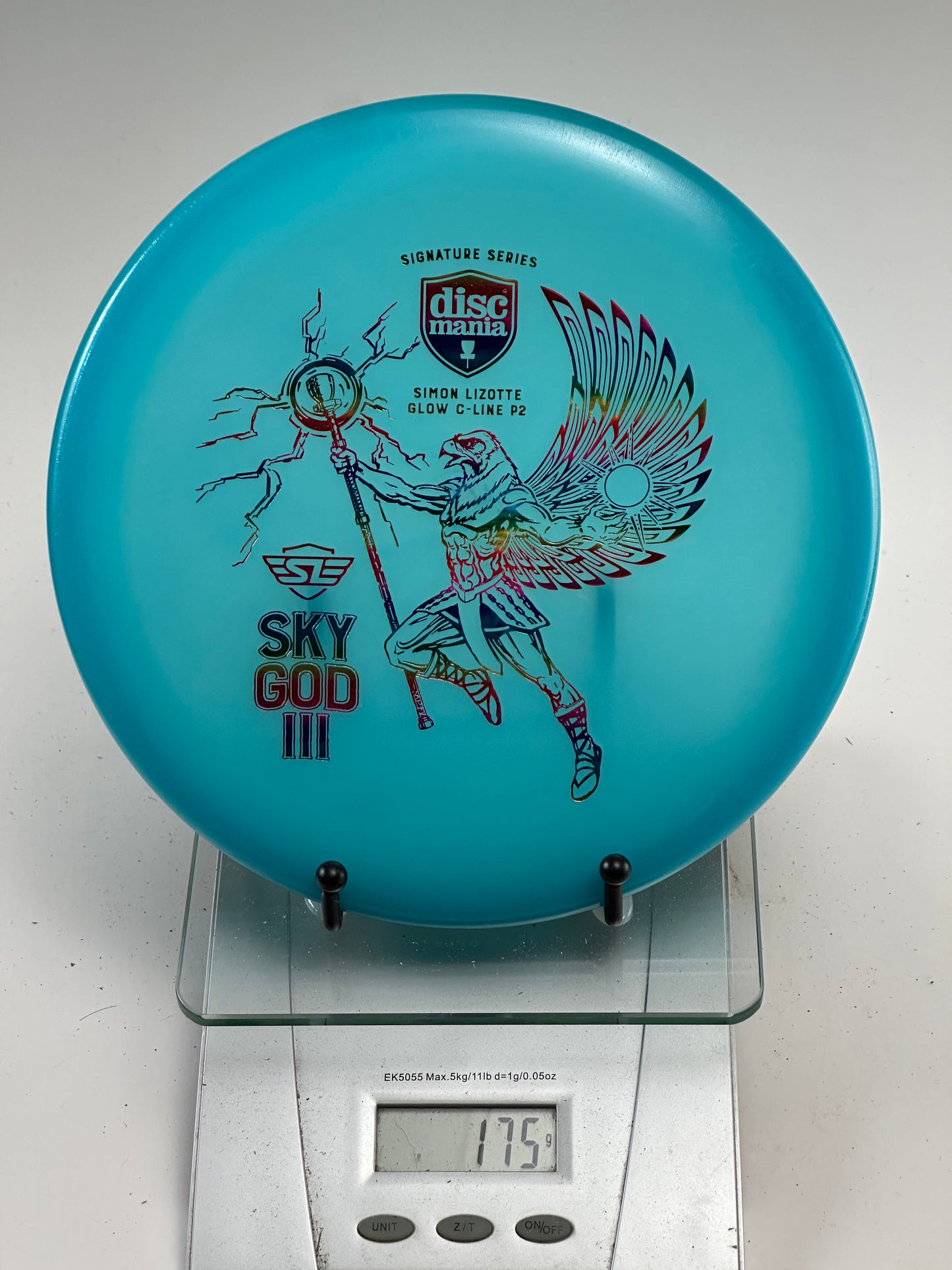 Discmania P2 Sky God III Glow C-Line Putter (Simon Lizotte) - Blue