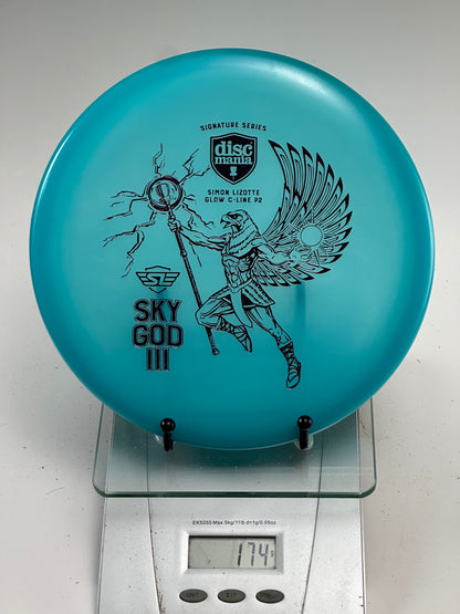 Discmania Sky God III P2 Glow C-Line Putter (Simon Lizotte) - Blue