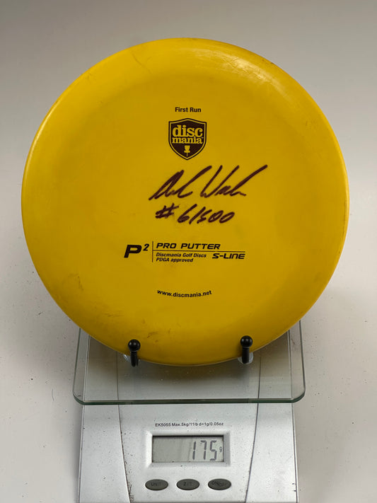 Discmania P2 S-Line First Run Putter (Signed/Numbered) - Yellow 175g