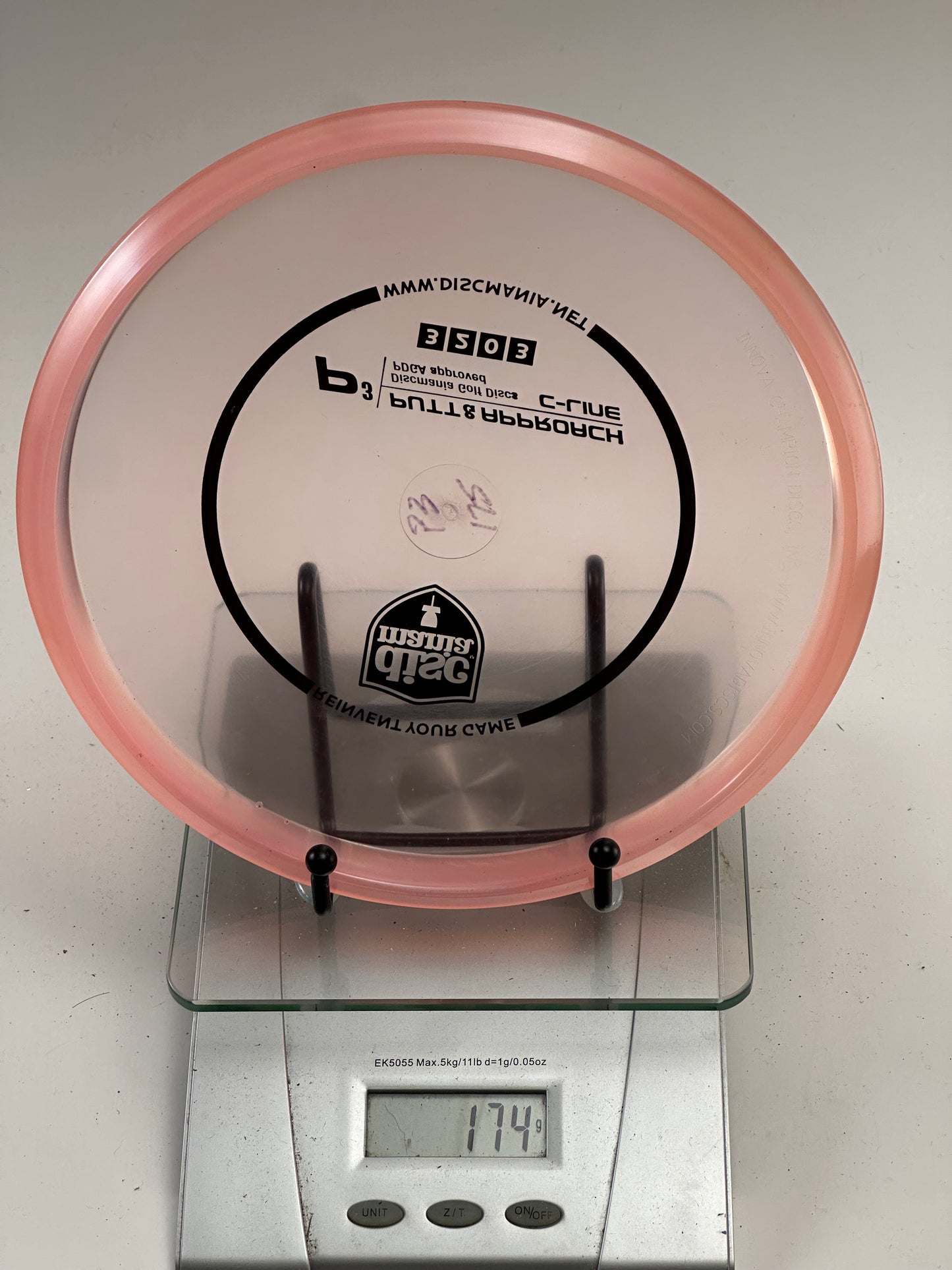 Discmania P3 C-Line Putter – Clear w/ Pink Rim
