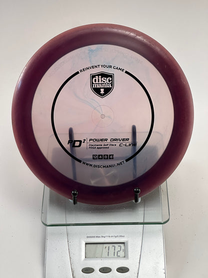Discmania PD2 C-Line Distance Driver (Clear Purple, Subtle Swirl)