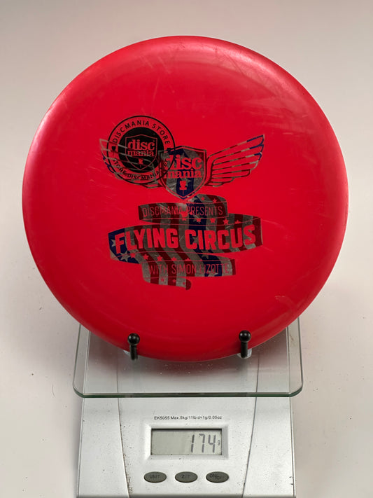 Discmania PD S-Line Red “Flying Circus” Stamp (Used)