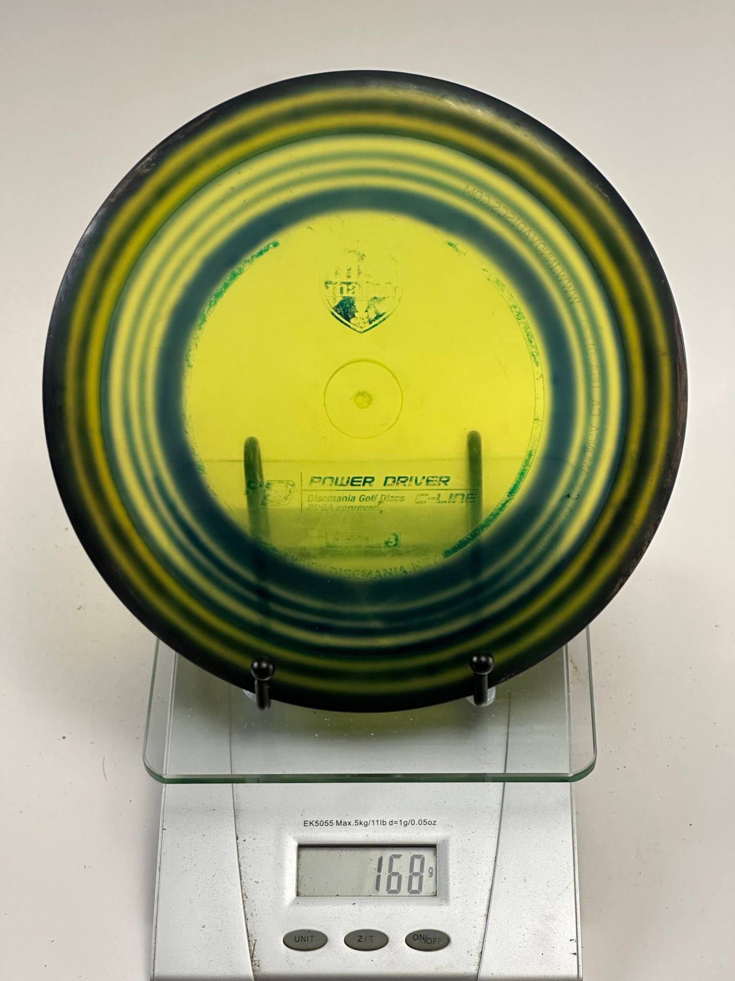 Discmania C-Line PD Power Driver – Yellow with Green Rim (Used)