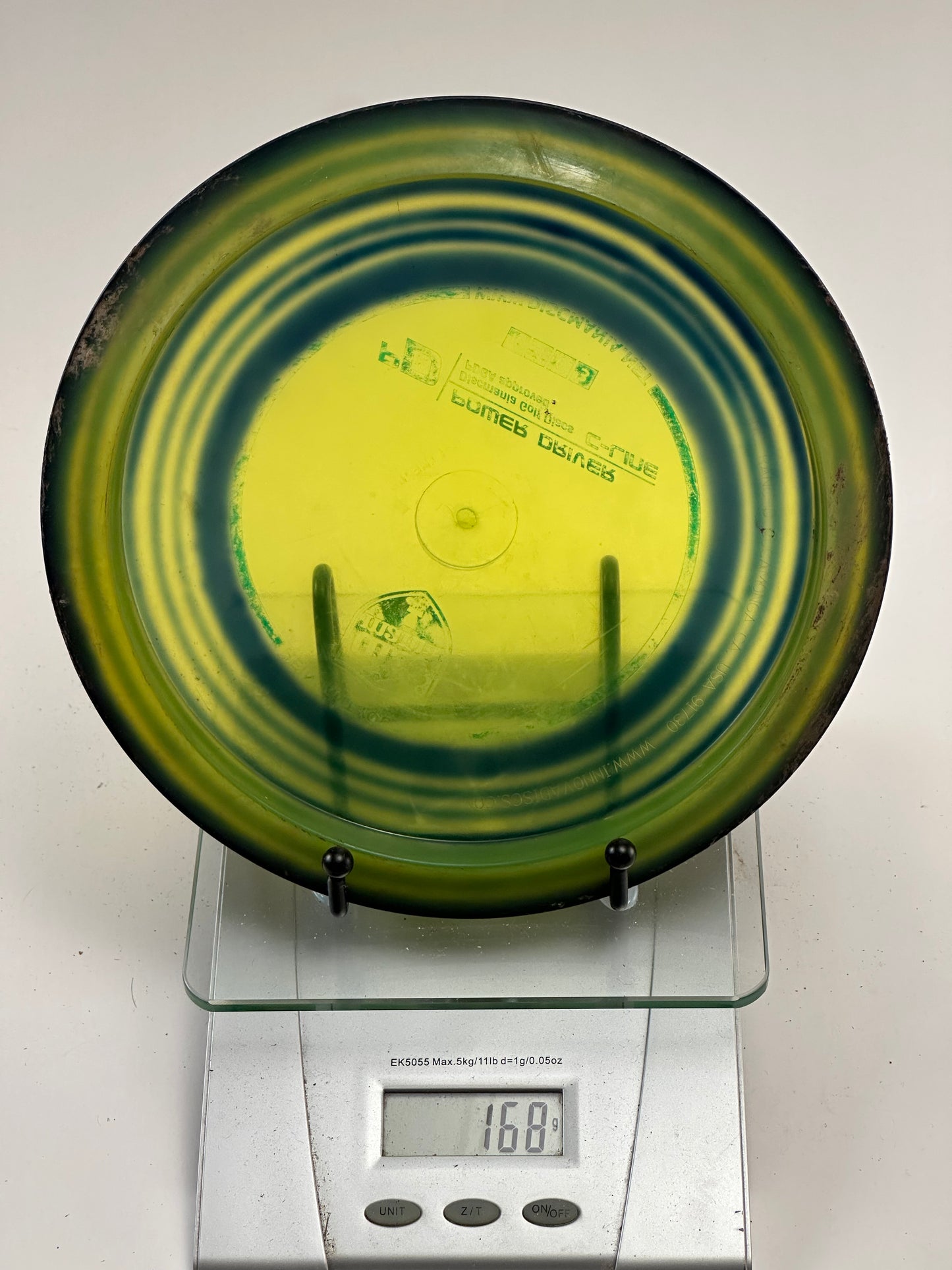 Discmania C-Line PD Power Driver – Yellow with Green Rim (Used)