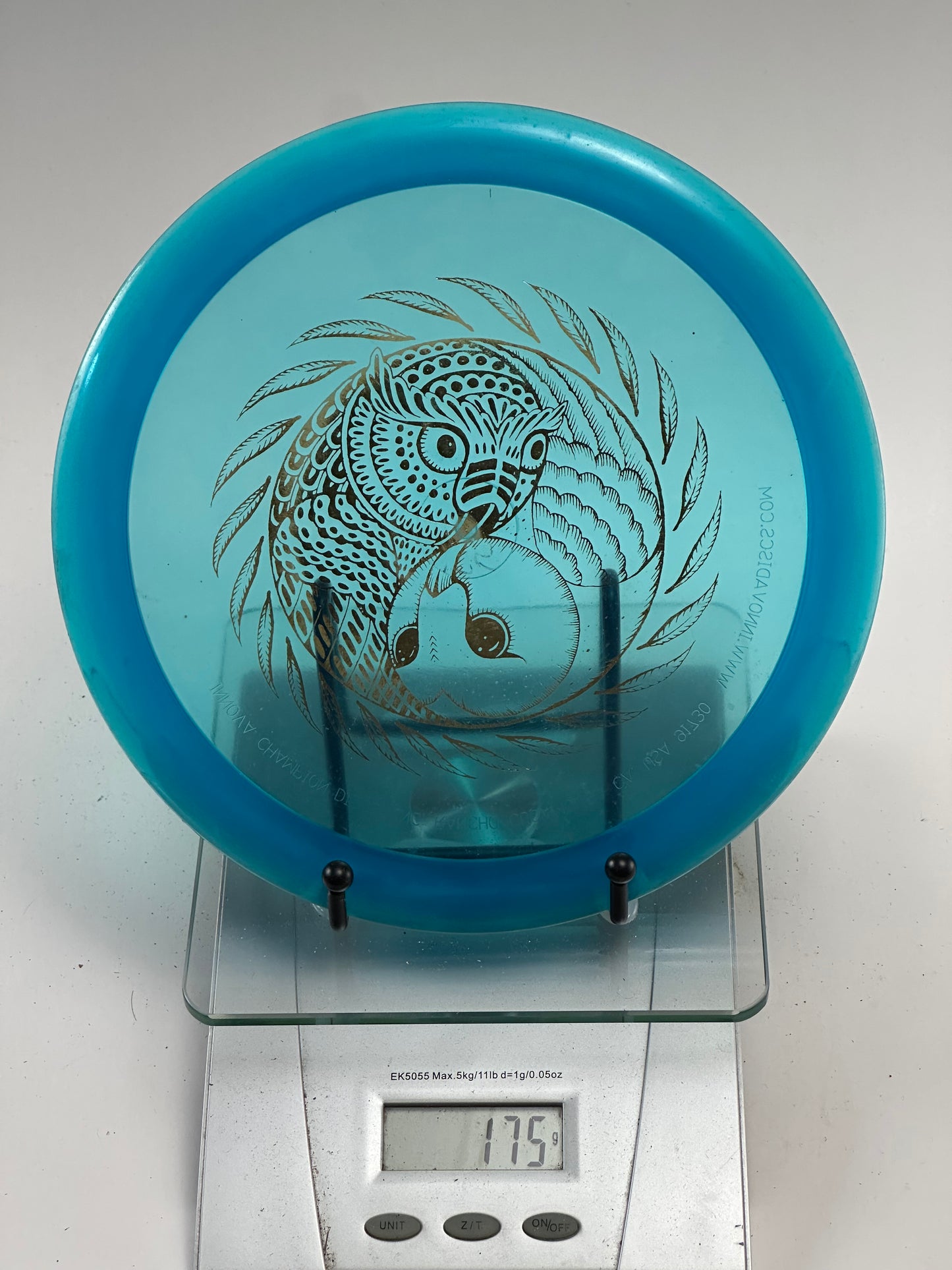 Discmania C-Line PD – Transparent Aqua Blue w/ Owl Stamp (175g)