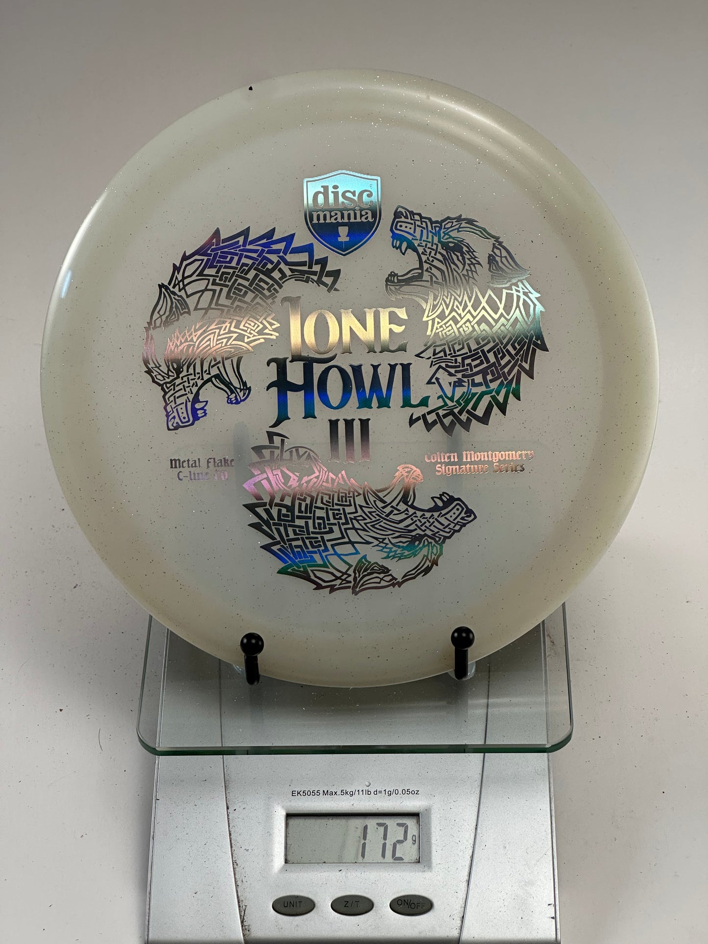 Discmania Lone Howl III PD Metal Flake C-Line (172g) Clear Silver Flake