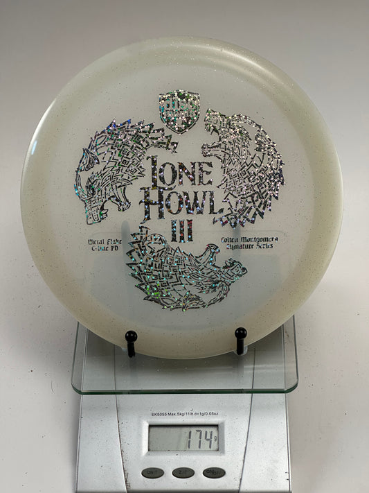Discmania Lone Howl III PD Metal Flake C-Line Glow (Clear, Silver Flake) 174g