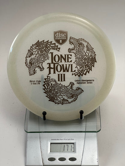 Discmania Lone Howl III PD Metal Flake C-Line Glow (Clear/Silver Flake)