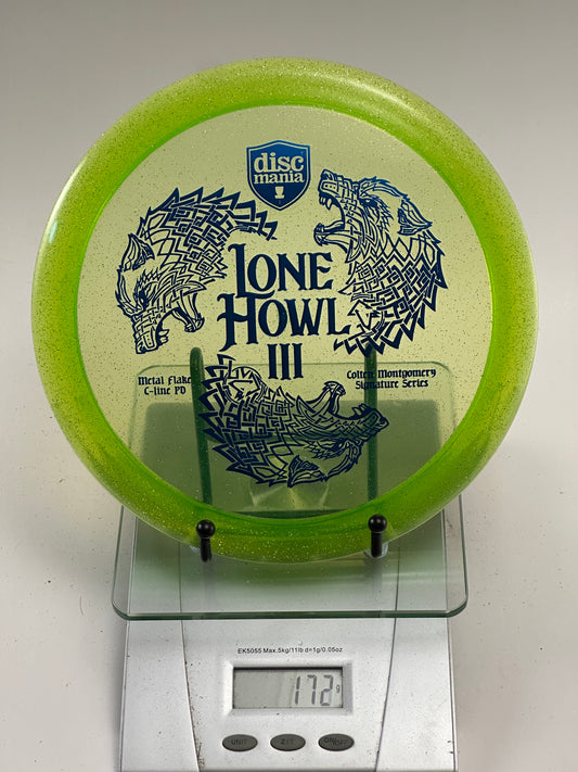 Discmania Lone Howl III PD Metal Flake C-Line (Bright Green, Silver Flake)