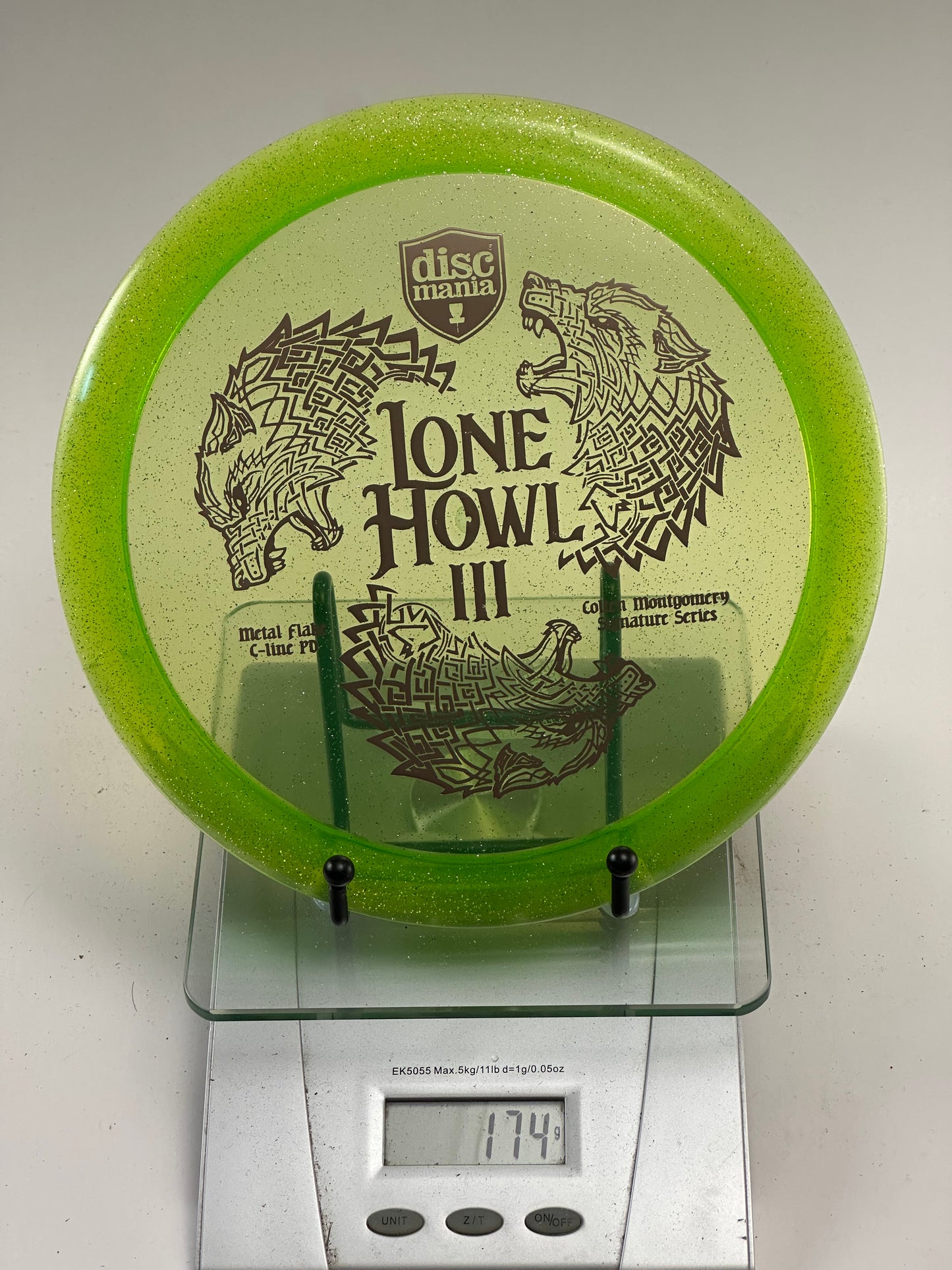 Discmania Lone Howl III PD Metal Flake C-Line (Bright Green) 174g