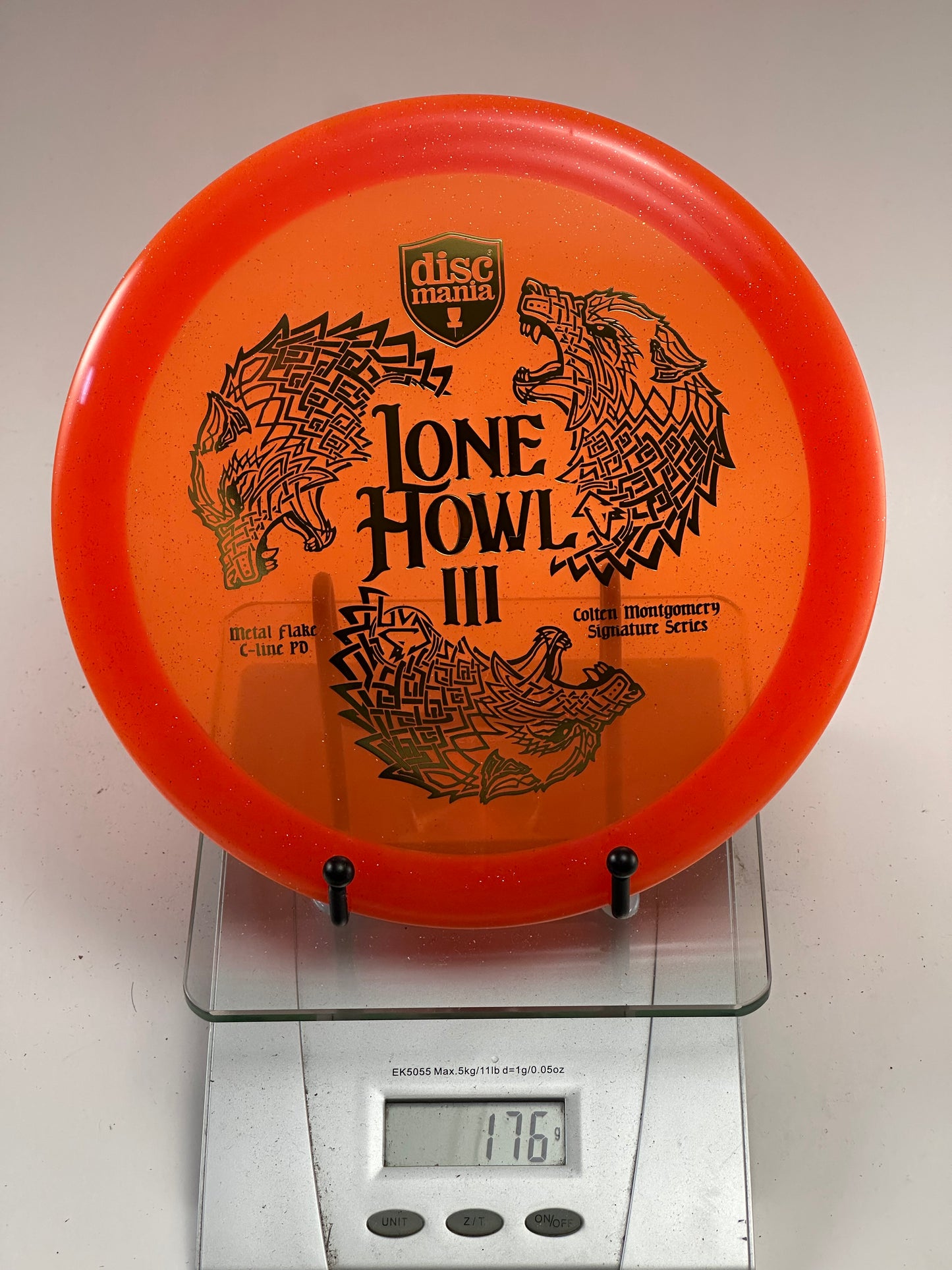 Discmania Lone Howl III PD Metal Flake C-Line (Orange/Red Rim)