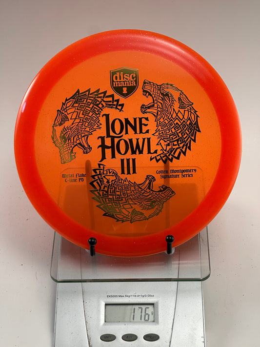 Discmania Lone Howl III PD Metal Flake C-Line, Orange w/ Red Rim