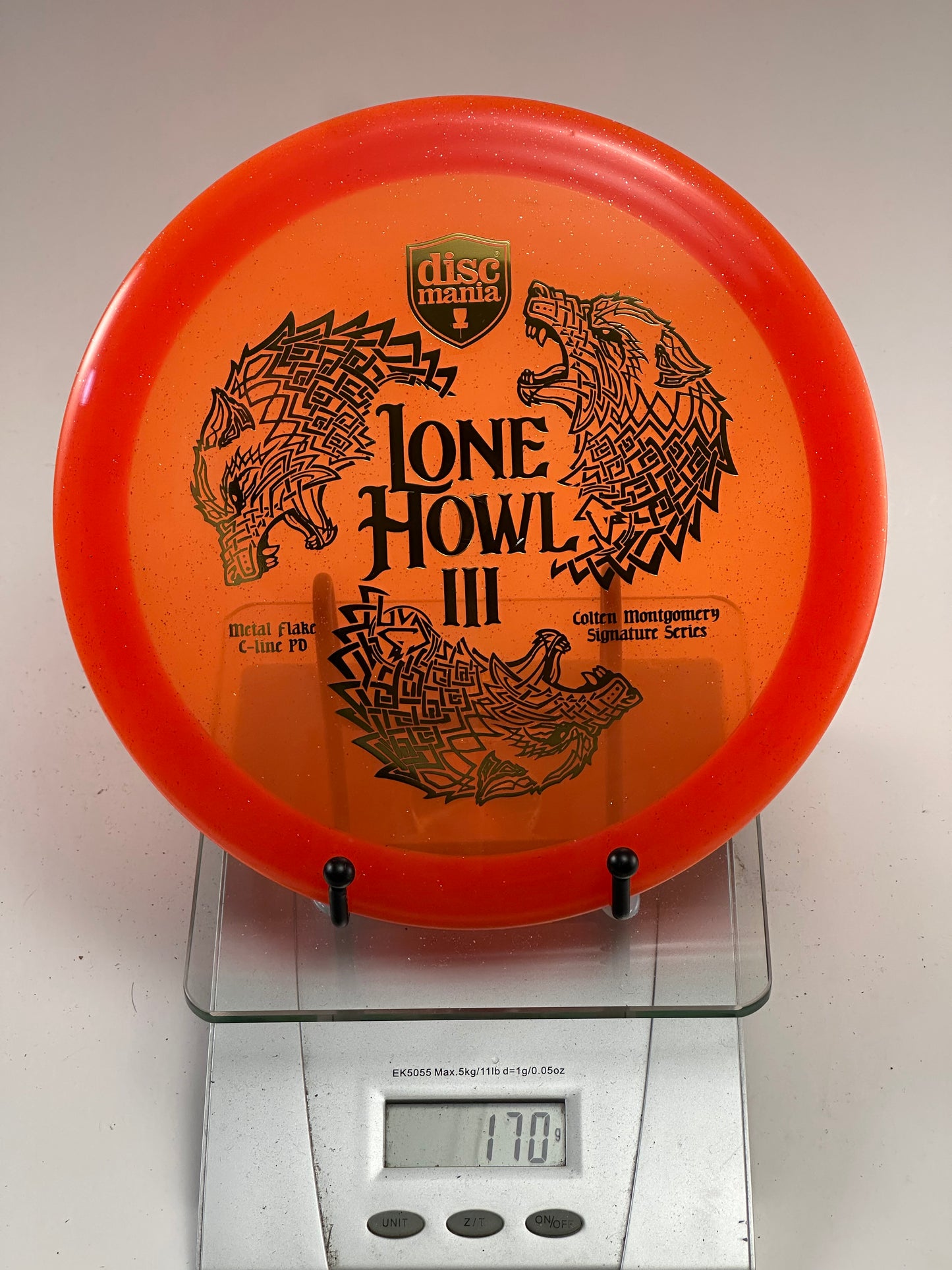Discmania Lone Howl III PD Metal Flake C-Line Orange/Red Rim (170g)