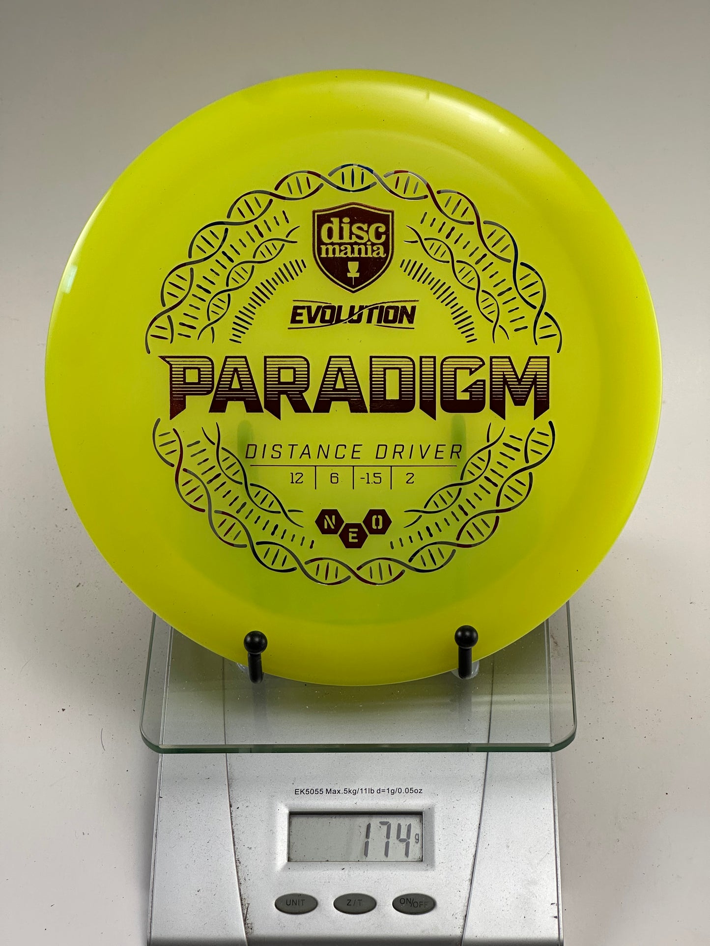 Discmania Evolution Neo Paradigm Distance Driver (Yellow)
